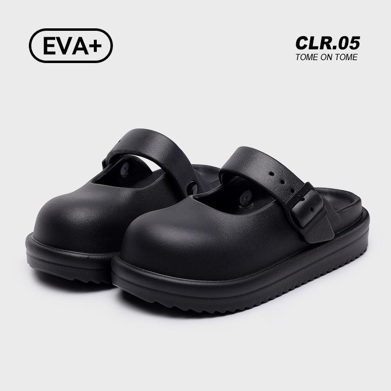 

Летние новые милые тапочки Мэри Джейн, нескользящие тапочки с закрытым носком, женские тапочки высокого класса и крутые 35-36