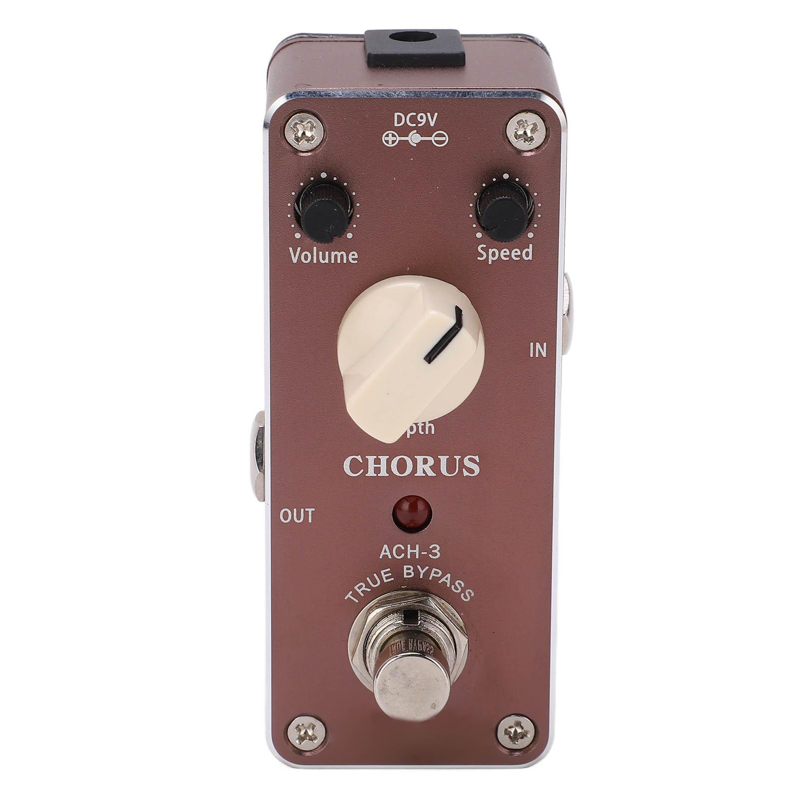 

Chorus Effect Metal Guitar Monoblock Effector Pedal with LED Indicator Audio Accessories