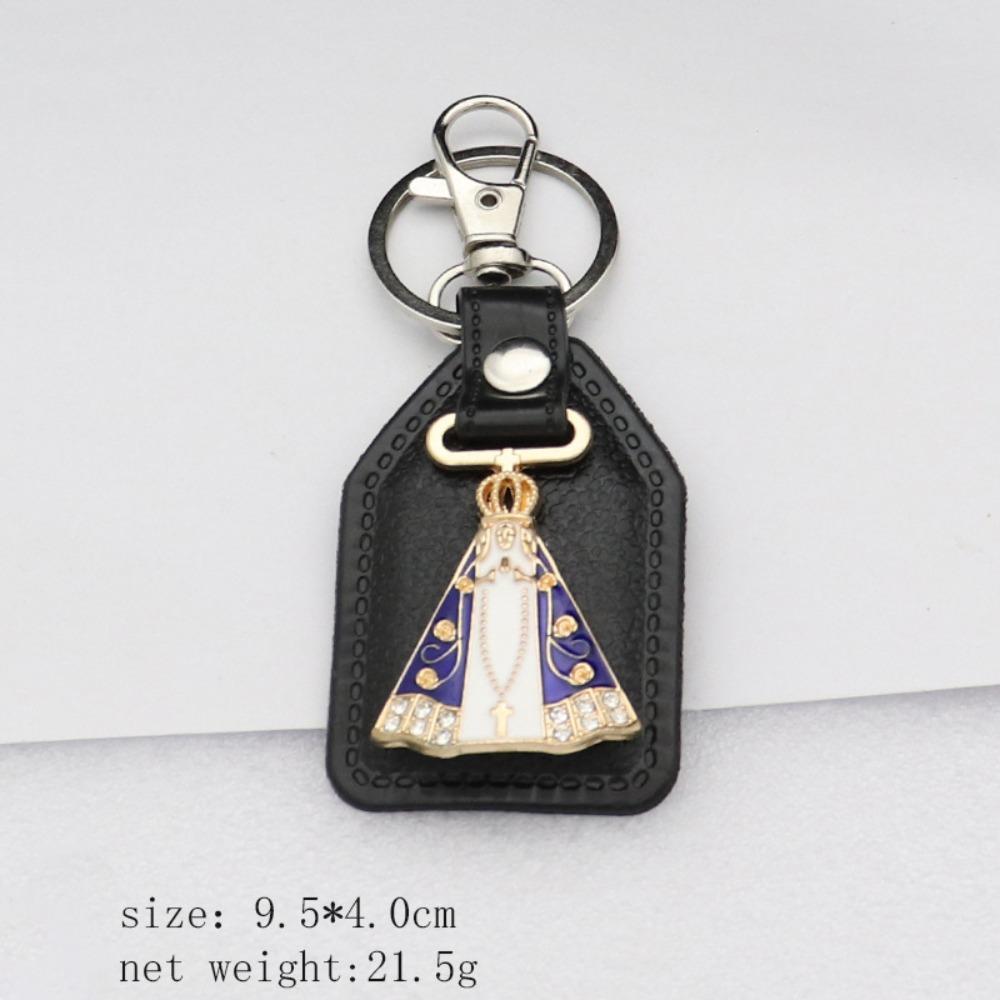 

Black Saint Christopher Keychain Men s Accessories Enamel Car Keychain Gift For Men 4#