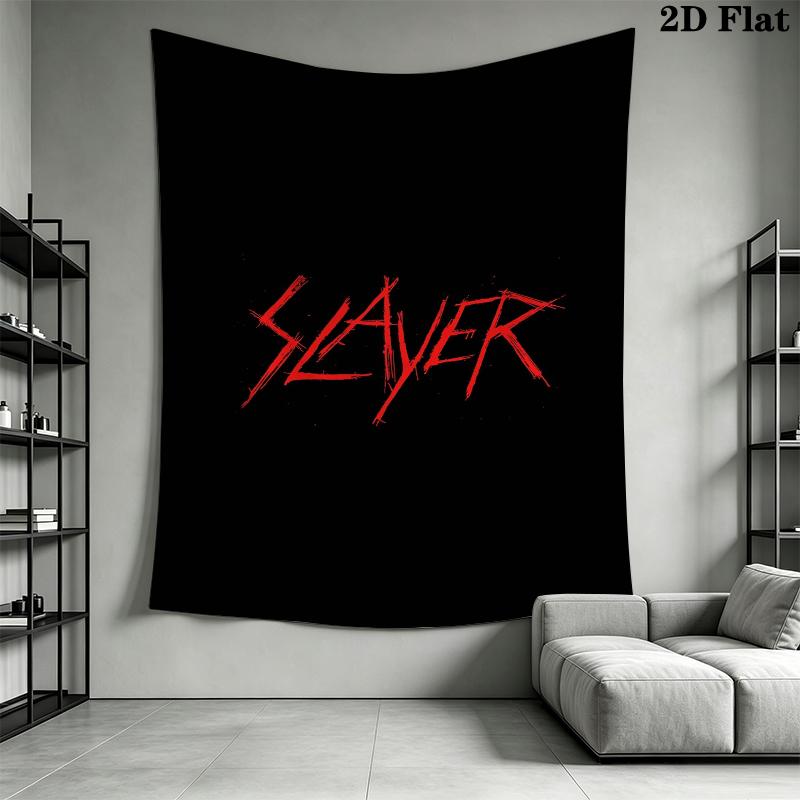 Slayer Wall Tapestry Aesthetic Wall Hanging Printed Fabric Blanket Decorative Tapestries for Bedroom Living Room Home Decor