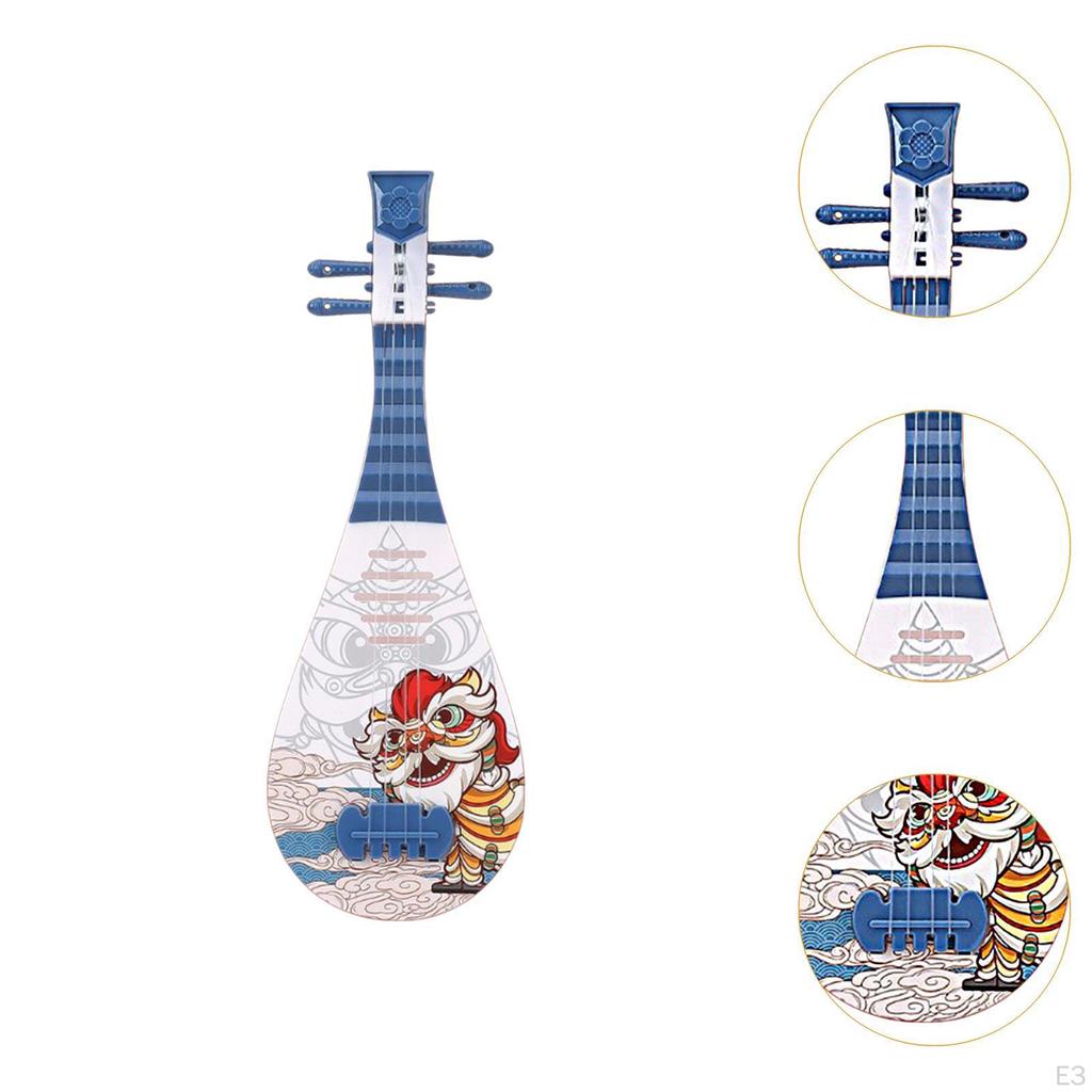 Çocuklar için Gitar Müzikal Oyuncak, Simülasyon Ukulele Oyuncak Aslan Dansı, Mini Küçük