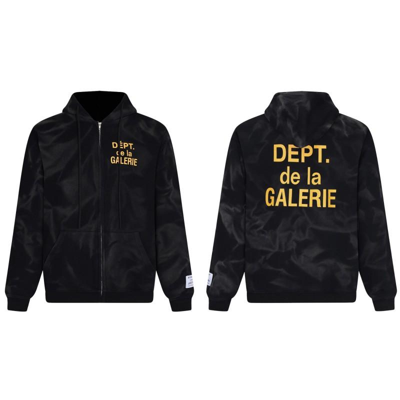 Graffiti Letter Print Hooded Sweatshirt Jacket Men Loose Fit Streetwear Long Sleeve Cotton Pullover