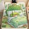 1PC Keroppi Print Flannel Blanket, High Quality All Seasons, Home Decor, Warmth and Comfort, Perfect for Christmas Gifts