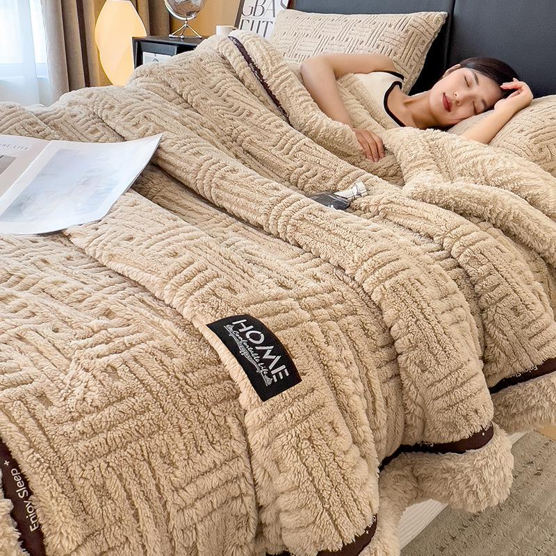 Winter Thick Warm Blanket, Office Nap Blanket, Sofa Cover Blanket, Milk Velvet Blanket