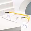 Men Women Anti Blue Light Cat Eye Hanging Neck Reading Glasses Silicone Soft Rope Anti-lost Scalable Portable Reading Eyeglasses