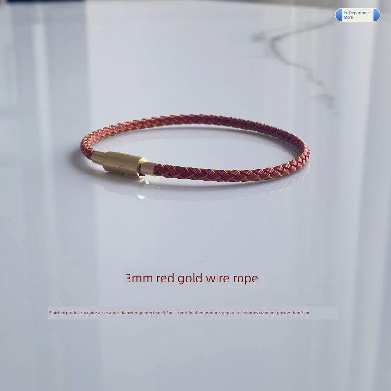 

Водонепроницаемый ремешок из стальной проволоки 5 мм XL Серия тату Шарм Золотые бусины Удачи Этот год животного Браслет из красной веревки кожаного шнура 17cm 3mm red gold wire rope