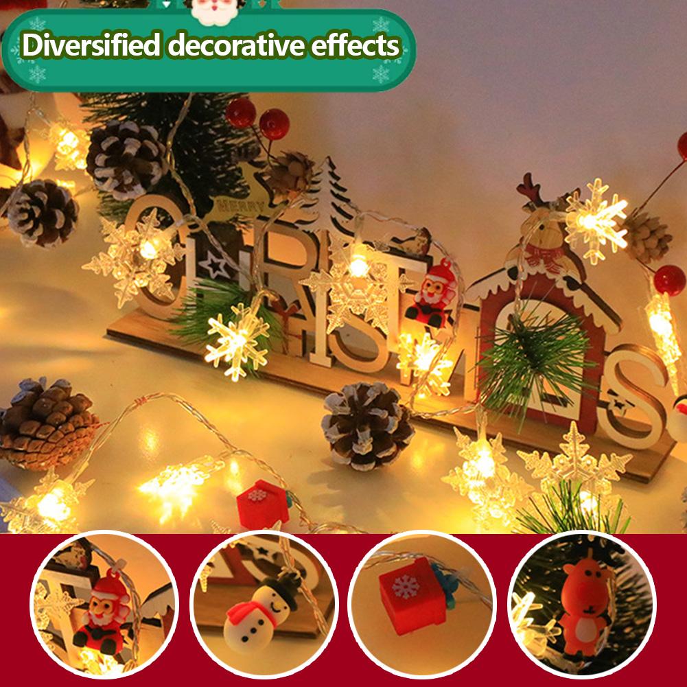 3M 30 LED Christmas Garland Battery Operated Christmas Garland Decoration Lights Xmas Lights New Year Holiday Party Decorations