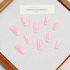Wearable Nails 3D Water Ripple French Flower Fake Nails European And American Sweet Style Nail Art Pieces