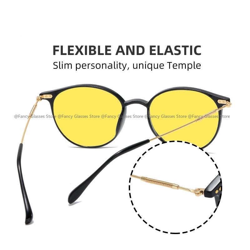 Blue Light Blocking Night Vision Glasses Unisex Luxury TR Frame UV400 Sun Glasses Eyewear Men Women Round Ultralight Eyeglasses