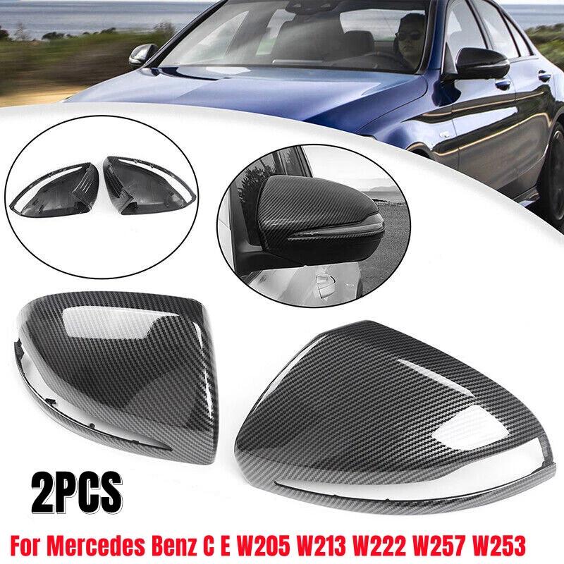 For Mercedes-Benz E GLC S C Class W205 W213 X253 W222 W238 LHD Replacement Car Rearview Side Mirror Cover Wing Cap Exterior Trim