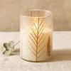 Pino Gold-Speckled Botanical Glass Vase Candle Holder 19x11cm