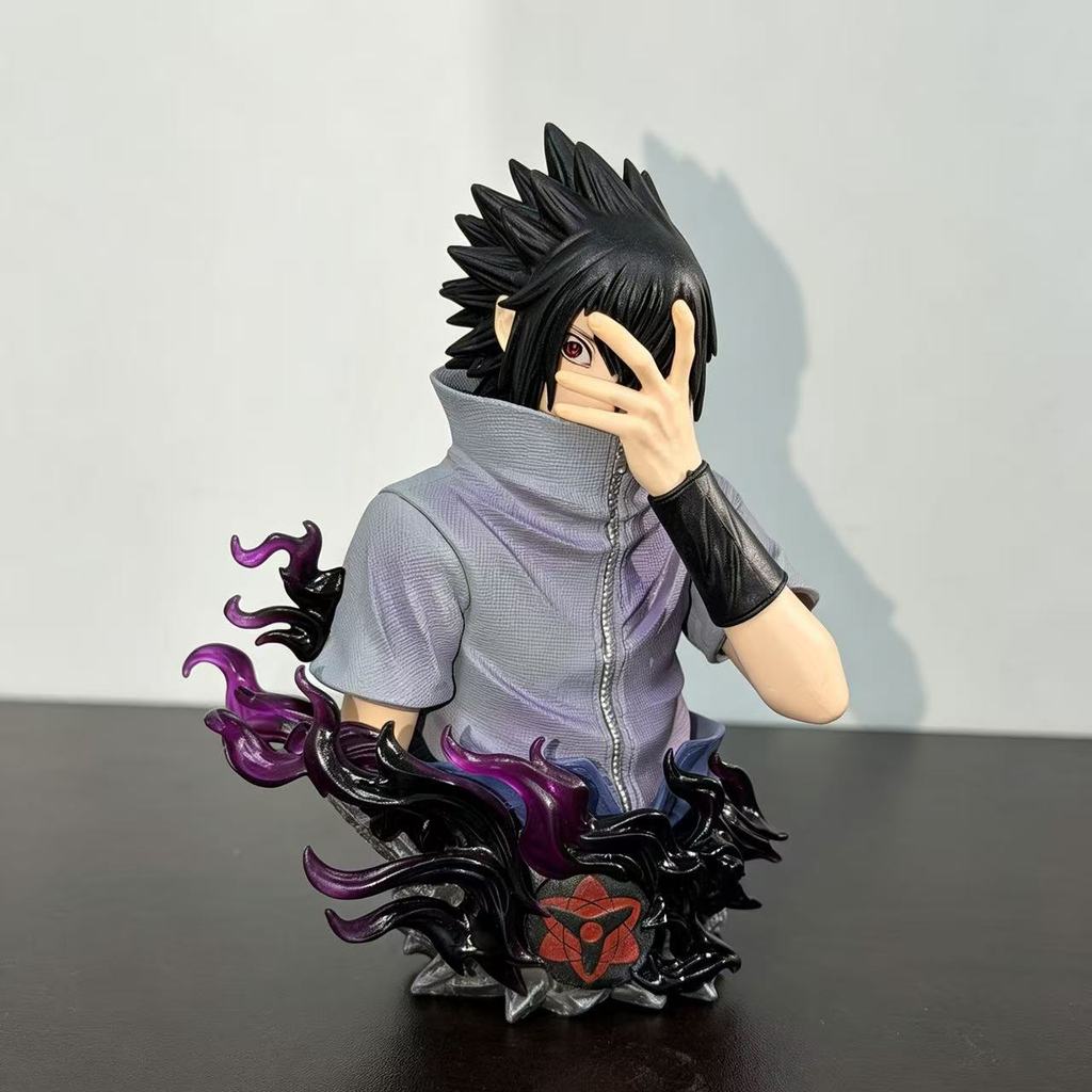 Pvc Naruto Uchiha Sasuke Halfbody Figure Collectible Display For Anime Fans