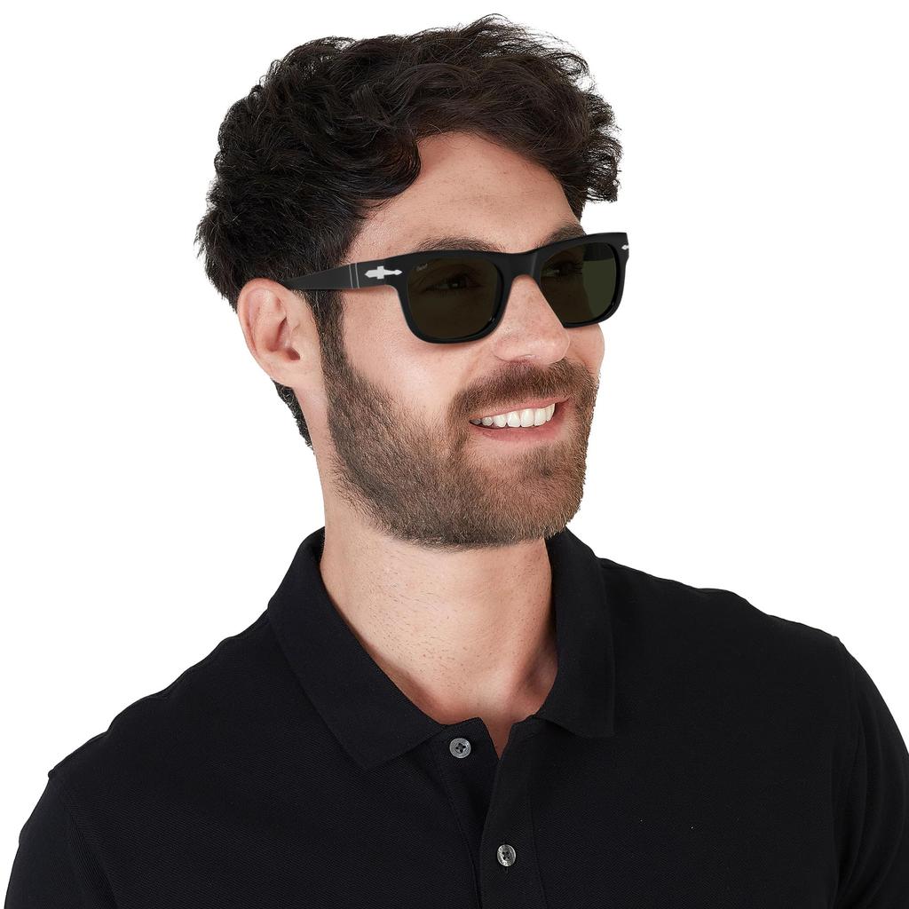 PO 3269S Unisex Sunglasses [Persol] BLACK/GREEN 52/20/145