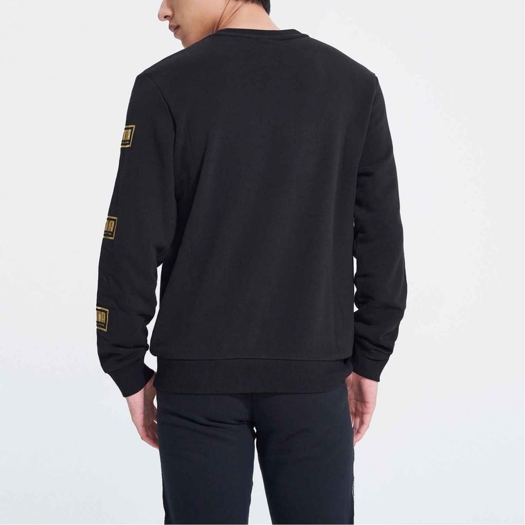PUMA Sweatshirts Men's Black Crew Neck Moderate Regular 586348-01