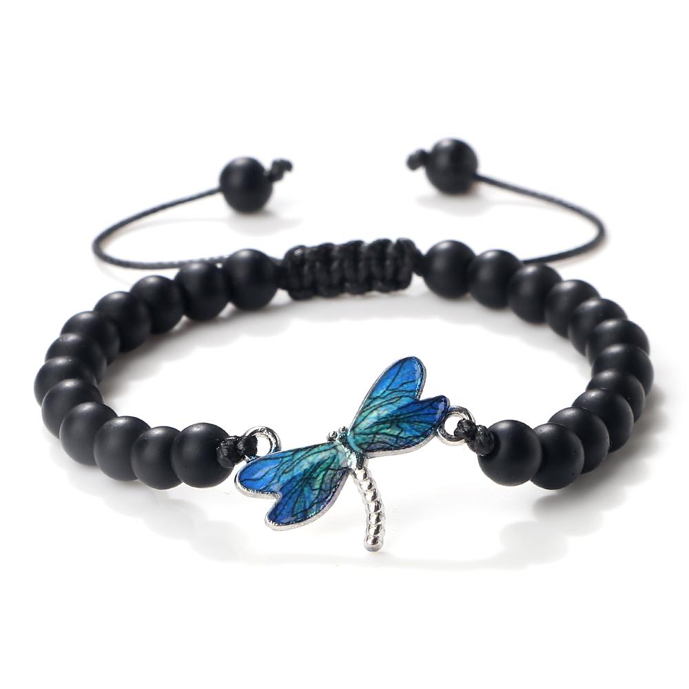 Blue Dragonfly Bracelet Light Blue Adjustable Chain For Women Teens Girls Cute Insect Animal Theme  Jewelry Gift Birthday