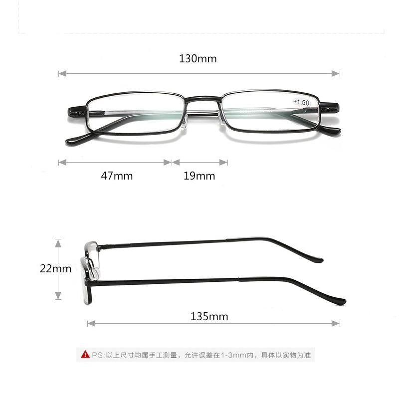 Small Reading Glasses With Metal Case Men Women Reading Glasses Mini Portable Pen Presbyopic Glasses +1.25+1.75+2.25+2.75