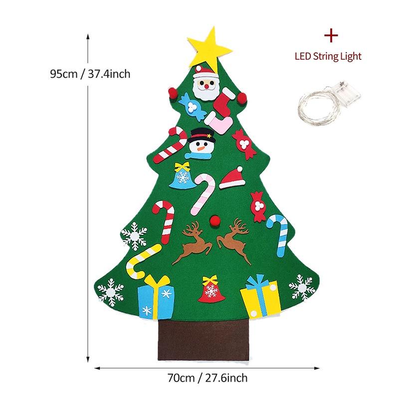 

Lights Led 3m Felt Christmas Tree Kids Toddlers Xmas Diy Wall Decoration Hanging Candy Cane