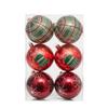 6PCS Plastic Glitter Christmas Ball Set 8cm Christmas Tree Baubles  Christmas Tree