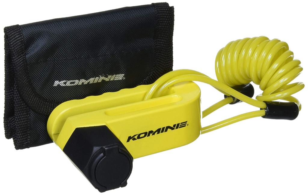 KOMINE Motorcycle Reminder Disc Lock Yellow LK-114