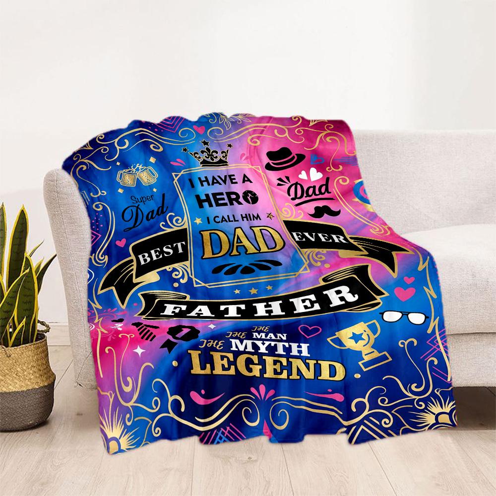 Love Letter To Dad Flannel Blanket-Soft and Suitable for Sofas,Beds,Offices,Travel,All Seasons,Great Gift for Holidays and Birthdays.