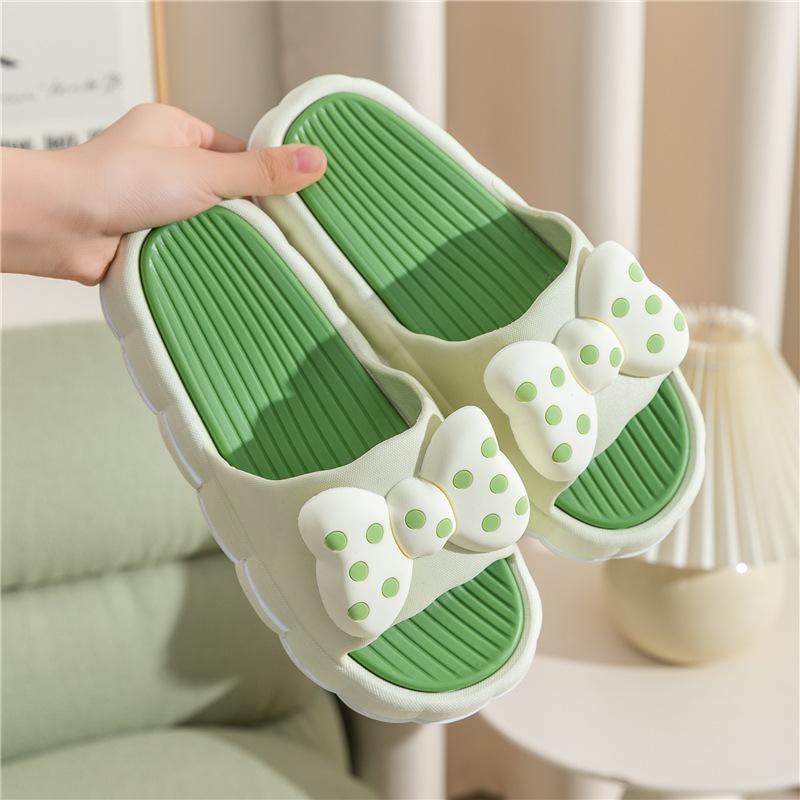 Einteilige Hausschuhe für Damen-Sommer-Hausbekleidung, rutschfeste Indoor-Hausschuhe für zu Hause, niedliche Badesandalen mit dicker Sohle und weicher Sohle für Damen