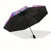 Stitch,Hearts Themed folding umbrella, the best choice for gift giving, 8 ribs, casual, durable, lightweight and portable travel umbrella, s