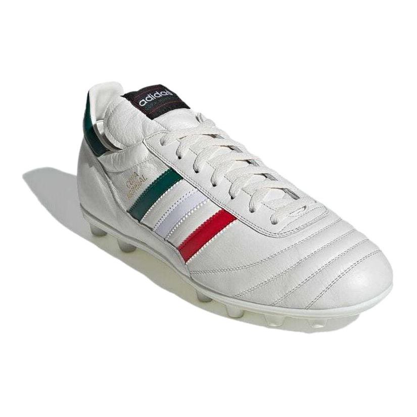 Adidas Copa Series Round Toe Lace-Up FG (Rubber Long Studs) Durable Soccer Shoes Men Soccer Shoes White Green Red IF9463