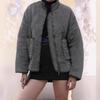European & American Urban Casual Washed Cotton Padded Coat for Women, Autumn/Winter 2025 Collection