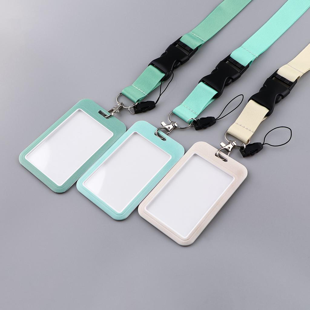 Pure Color Credential Holder Lanyard For Keys Neck Strap Id Card Badge Holder Key Chain Key Rings Accessories Christmas Holiday Gifts