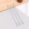 3 Pcs Safe 20Cm Safety Security Cable Wire Stainless Steel Sliver Stage Lights Rope Double Loop Daily