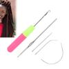 5pcs Latch Hook Set Plastic Bent Latch Hooks Crochet Needle Latch Hook Knitting Tool for Braid Hair