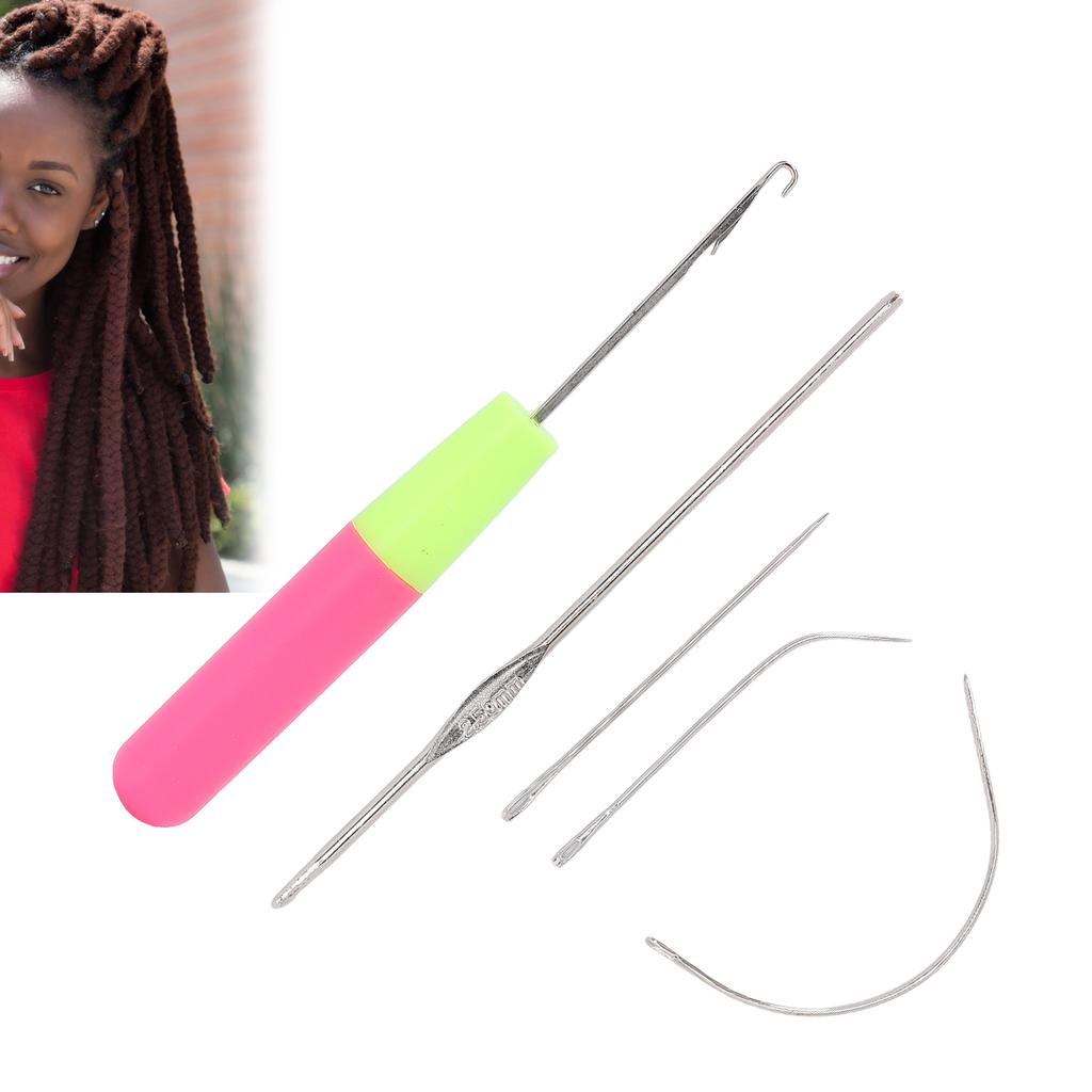5pcs Latch Hook Set Plastic Bent Latch Hooks Crochet Needle Latch Hook Knitting Tool for Braid Hair