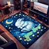1PC Custom Name Moonlit Bunny Dreams Theme Floor Mat Ideal for Living Room, Game Rooms, Office, Bedroom,Floor Mat Playful Design