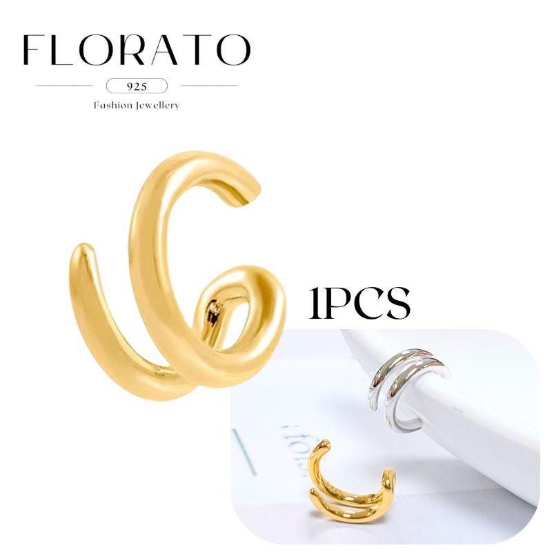 

Plated 24K Gold/925 Silver Crystal Zircon No Ear Piercing Ear Clips Minimalist CZ Ear Clips Popular Fashion Jewelry For Women темно-фиолетового