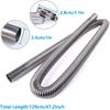FizLig Stainless Steel Exhaust Pipe - 47" Flexible Diesel Exhaust Extension For Trucks/Generators, Anti-Corrosion Pipe With Clamp Kit, Compatible