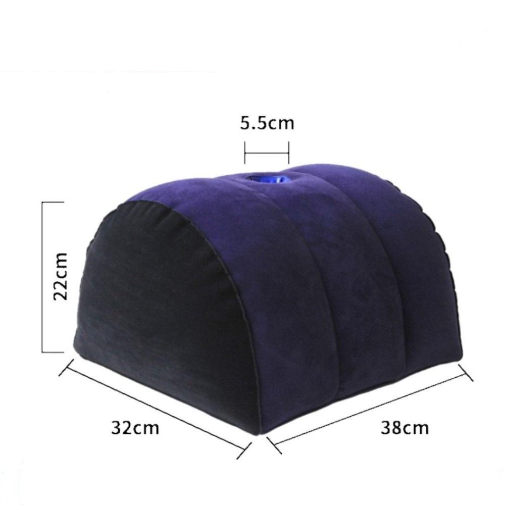 New PVC Flocking Silicone Pillow Triangle Cylinder Wedge Inflatable Magic Cushion Blue+Black Soft Triangle Pad Home