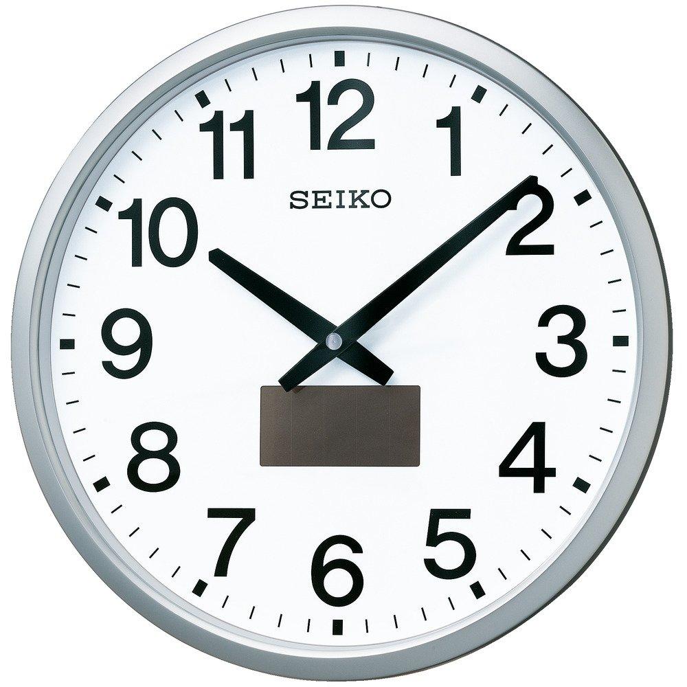 

Seiko Clock Wall Clock Office Type Hybrid Solar Radio Wave Analog Silver Metallic SF242S