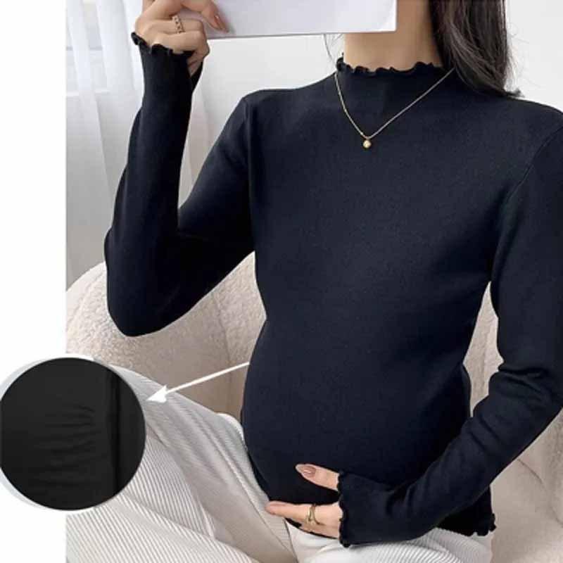 

Одежда для беременных осень и зима немецкий бархат двусторонний мятый фестончатый край осень и зима большой размер трендовая бархатная рубашка M recommends 85-52.5 kg