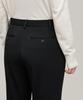 MUSINSA STANDARD WOMAN Women'S Heavyweight Fleece-Lined Slim Straight Hidden Elastic Waist Slacks [Black]
