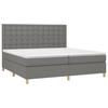 3142682 vidaXL Divan Bed with Mattress Dark Grey 200x200cm Fabric