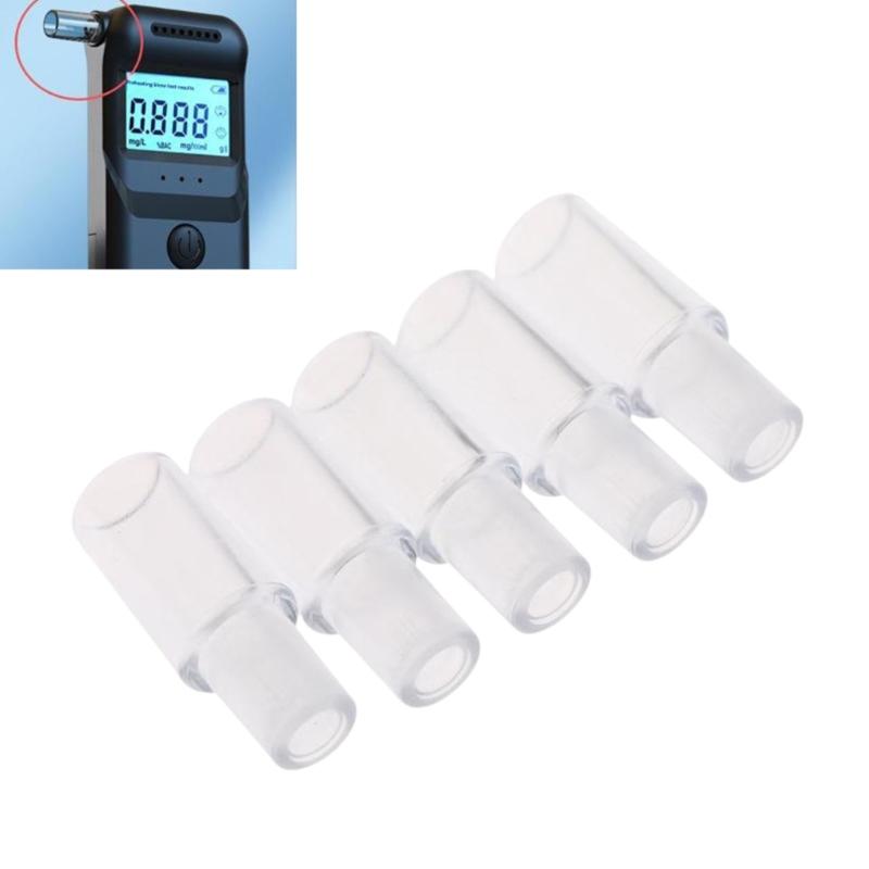 Disposable Tester Accessory 5Pcs Nozzles Transparent Design Mouthpieces For Reliable Breathalyzer Testing
