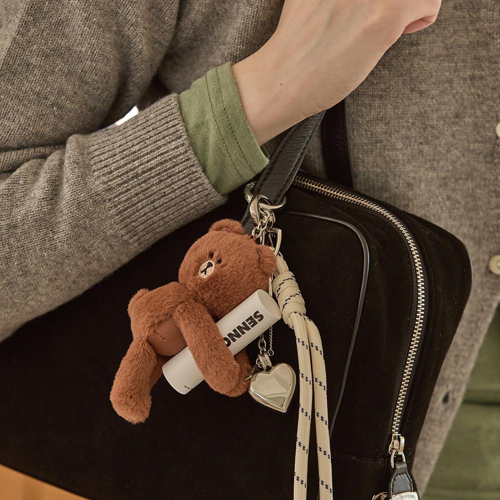 LINE FRIENDS Hug Brown Season 4 Plush Keyring
