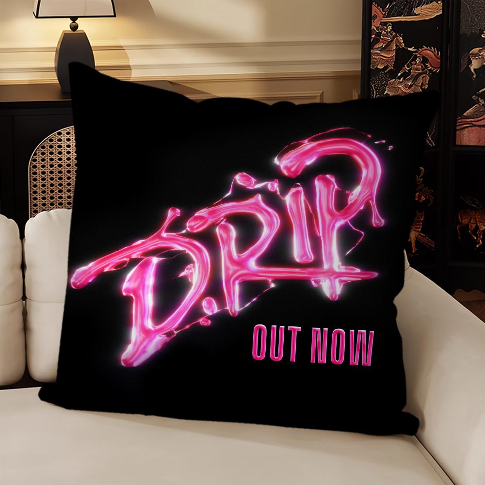 Hot kpop B-Babymonster-S Drip Music Pillow Case Sofa Living Room Headboard Bedroom Backrest Cushion Square Cushion Nap Time