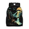 Vintage 90s Dachshund Howling To The Moon Backpack Women Men Polyester College Backpacks Print Casual High School Bags Rucksack
