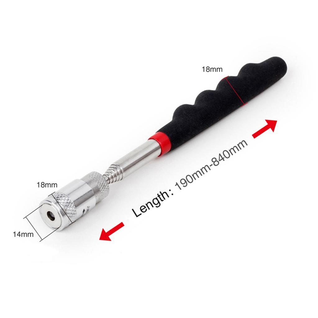 Portable Telescopic Magnetic Picker Pen Extendable Magnetic Pickup Rod for Picking Screws Nuts Bolts Auto Repair Workshop DIY Hand Tool