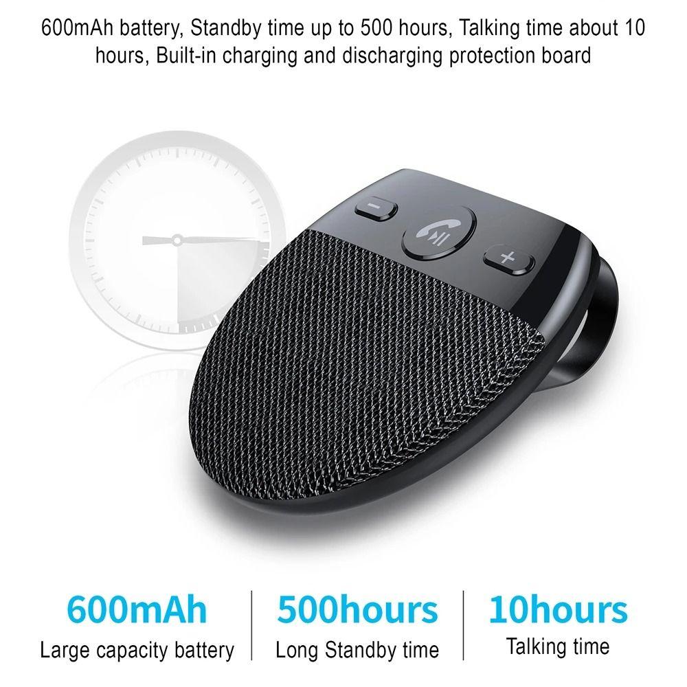 Bluetooth 5.0 Handsfree Car Kit Noise Reduction Sun Visor Music Player  Music Playback
