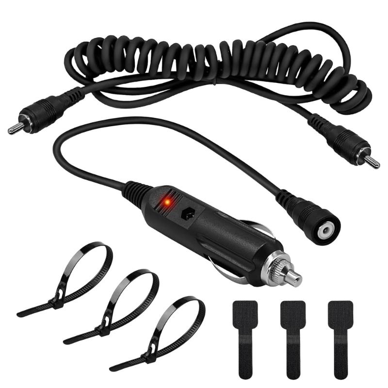 

12V Snowmobile Heated Helmet Connector with Plugs Helmet Adapter Cable for Most Electric Shield & Accessories 1