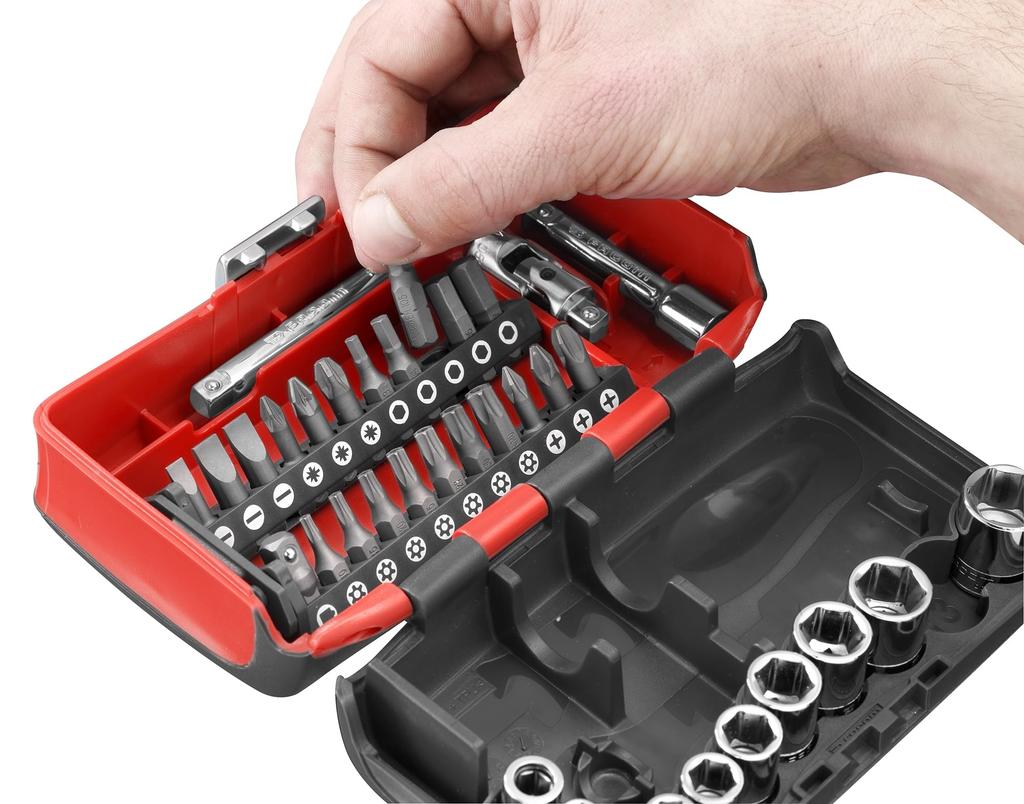 Facom Sada nástrčných klíčů a bitů Sada nářadí 6hran Nástrčná hlavice Metrická R2NANO FACOM 1/4"