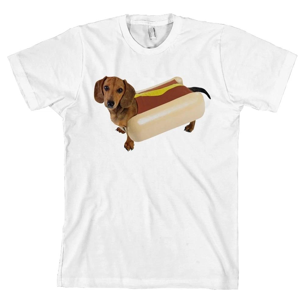 Dachshund Dog Bella + Canvas T Shirt Wiener Hot Dog Funny Puppy Costume Tee S