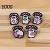 Lightweight Clothes Pins Cartoon Raccoon Brooch Pin, Animal Decorative Enamel Badge, Alloy Lapel Pin for Jackets Backpacks Hats Scarves